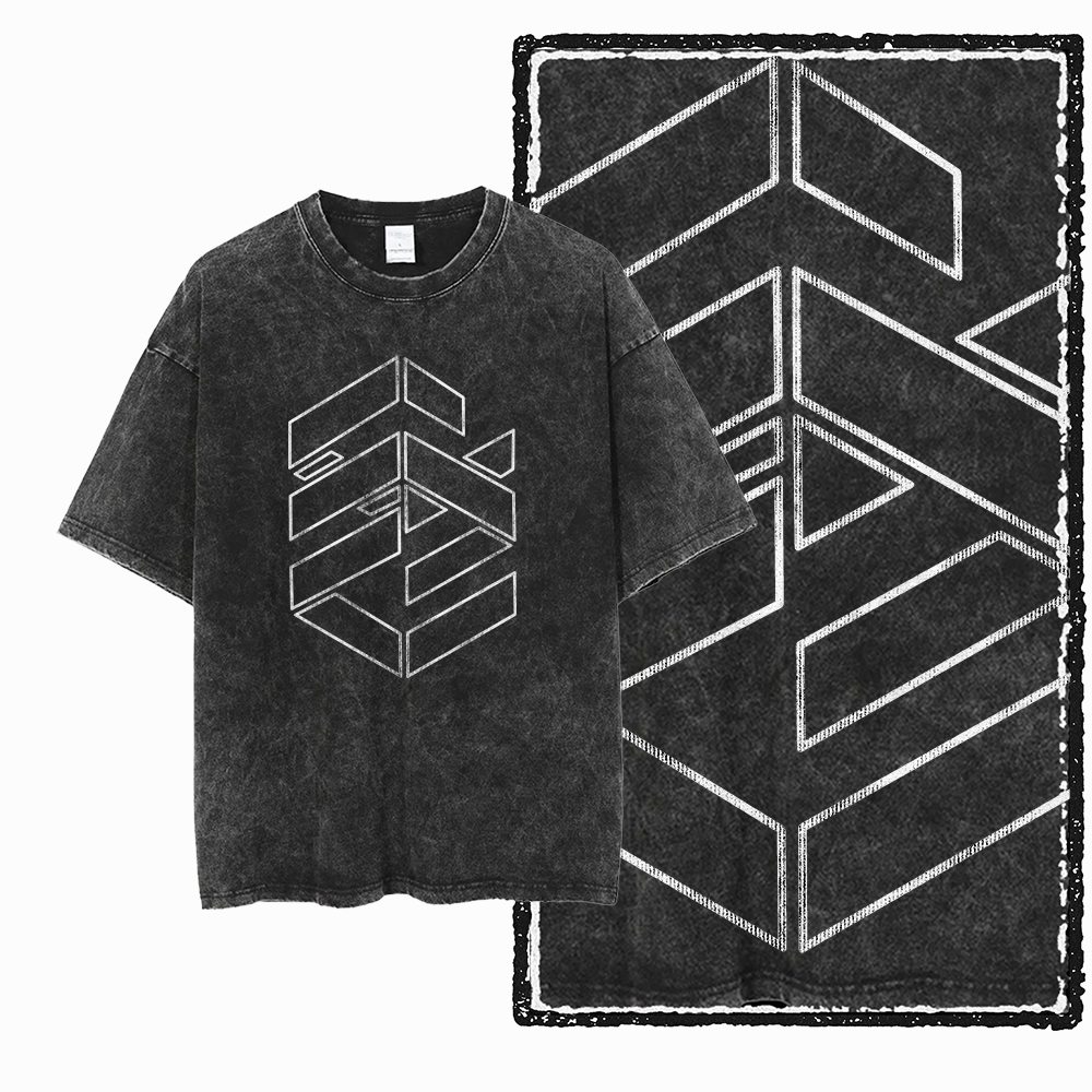 Acid Wash Vintage Graphic T Shirt - Эксклюзивная мужская винтажная футболка G33 из