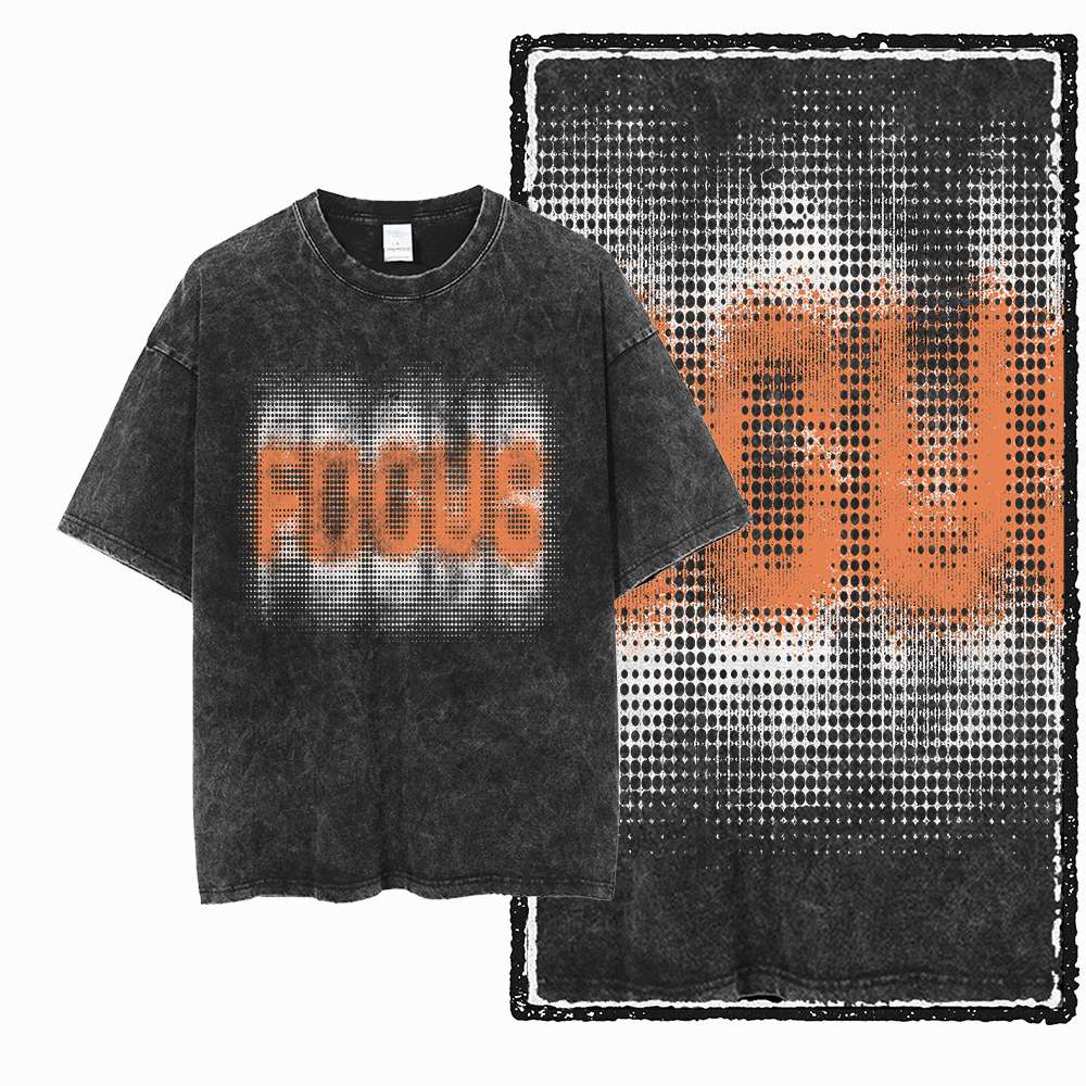 Acid Wash Vintage Graphic T Shirt - G09 Эксклюзивная мужская футболка из чистого