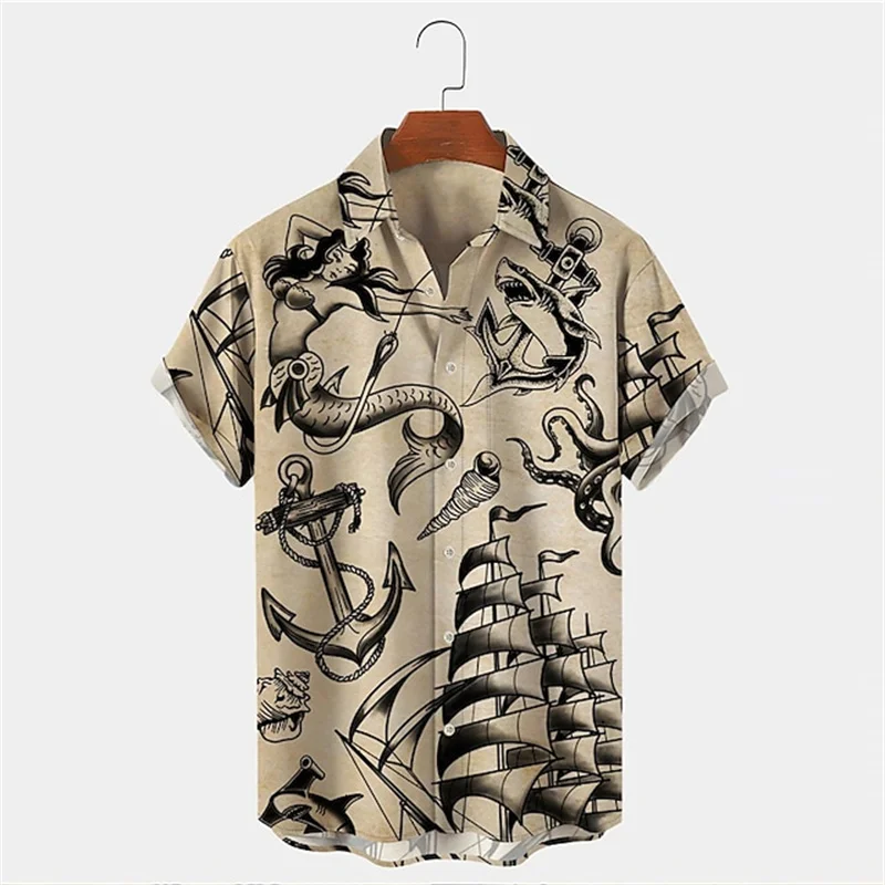 Мужская летняя рубашка с корот – обзор и цена Vintage Hawaiian Floral Shirt