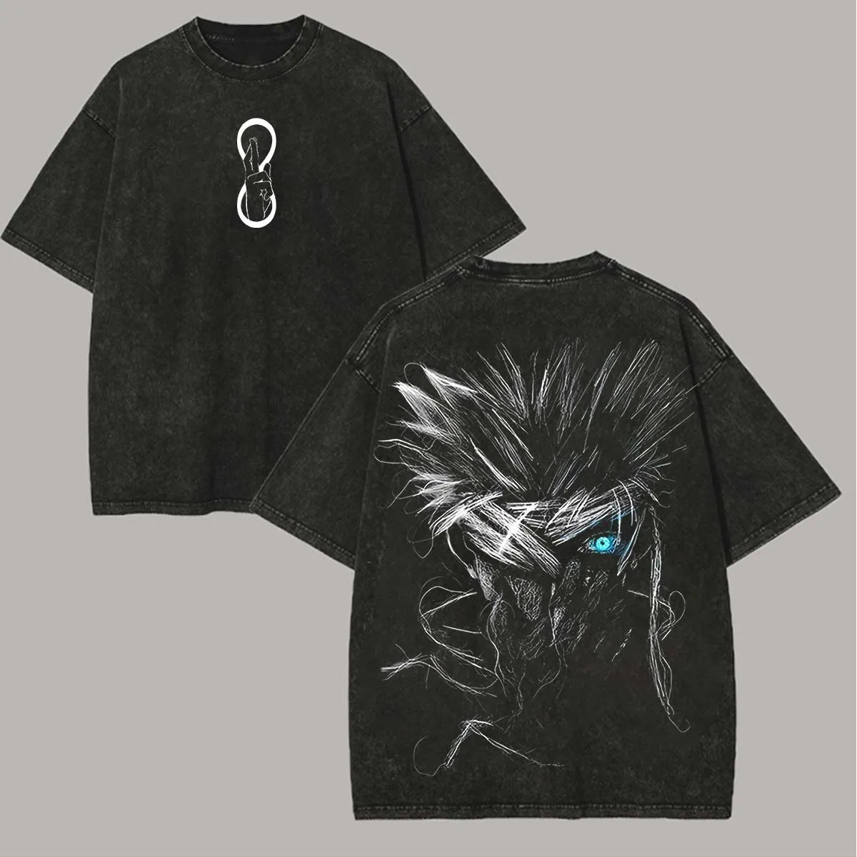 Футболка Satoru Gojo Jujutsu K – обзор и цена Acid Wash Vintage Graphic T Shirt