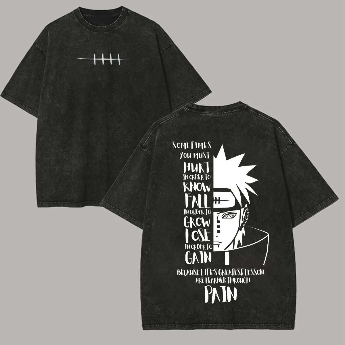 Футболка Pain с принтом Наруто – обзор и цена Acid Wash Vintage Graphic T Shirt