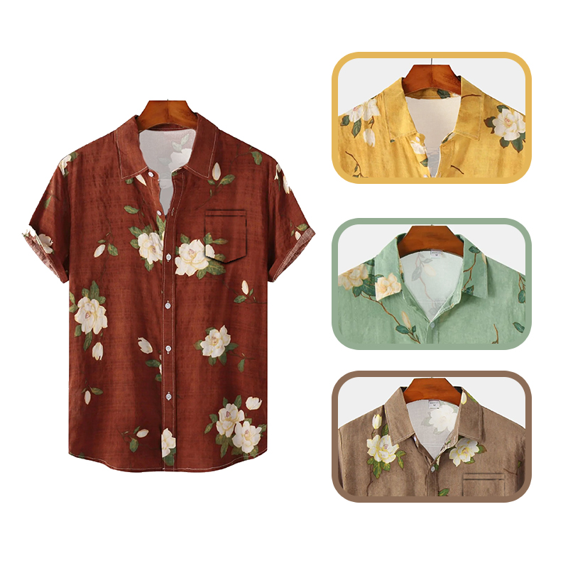 Мужская рубашка с коротким рук – обзор и цена Vintage Hawaiian Floral Shirt