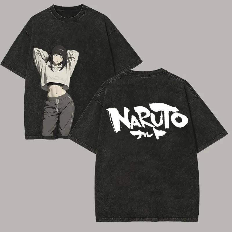 Футболка Hinata Hyuga (Наруто) – обзор и цена Acid Wash Vintage Graphic T Shirt