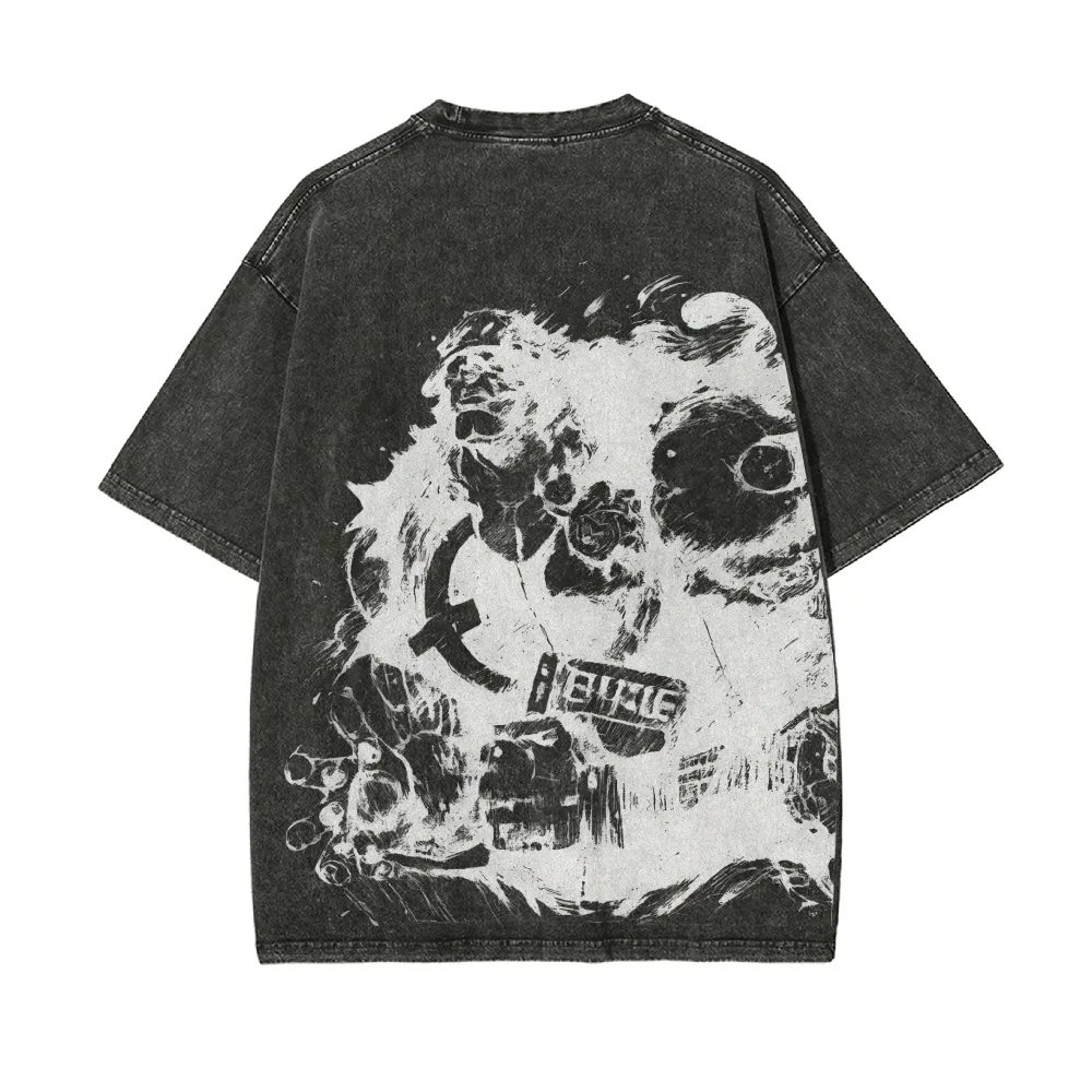 Футболка Kuzan Aokiji One Piec – обзор и цена Acid Wash Vintage Graphic T Shirt