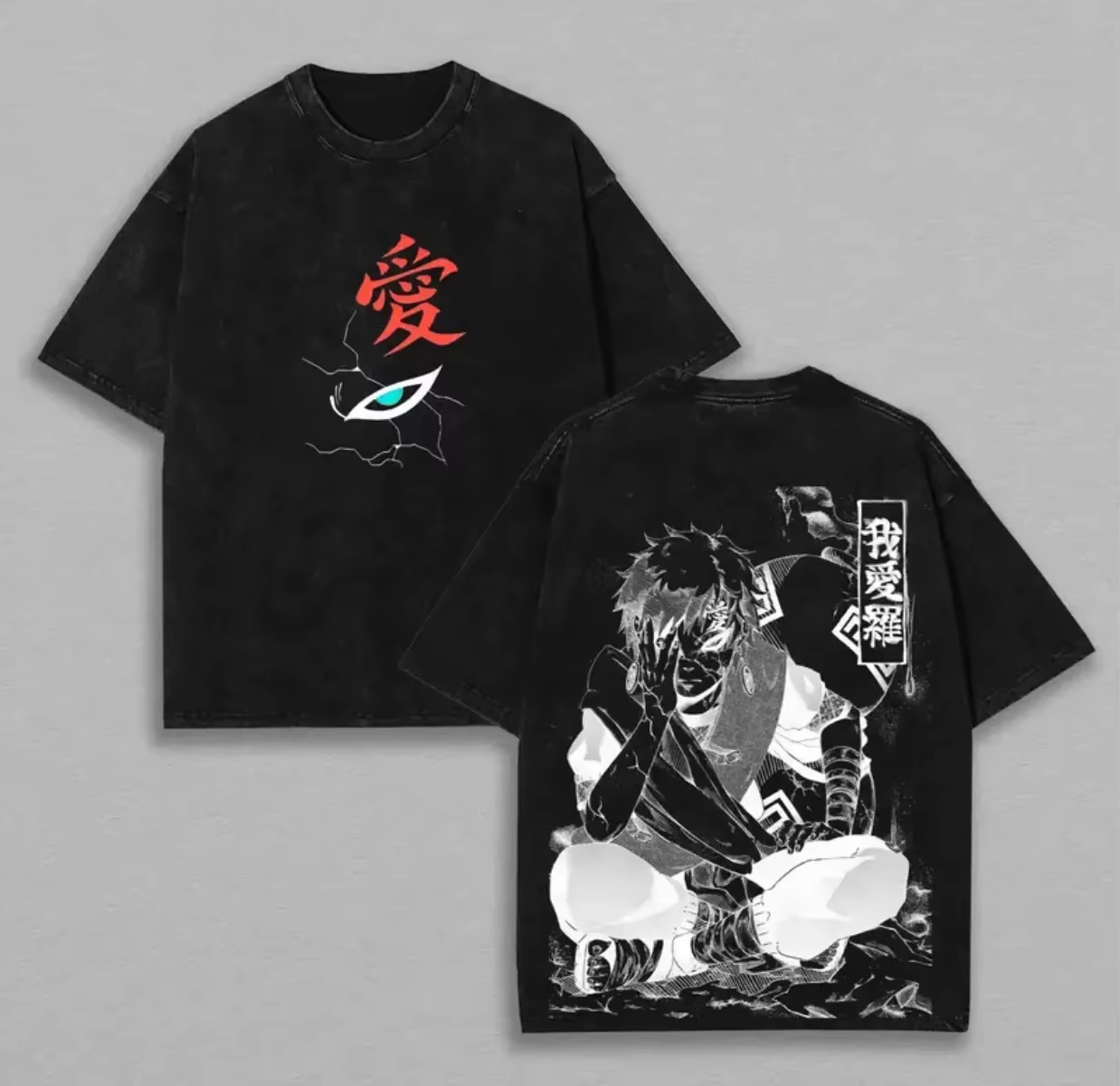 Футболка мужская 2026 Naruto G – обзор и цена Acid Wash Vintage Graphic T Shirt