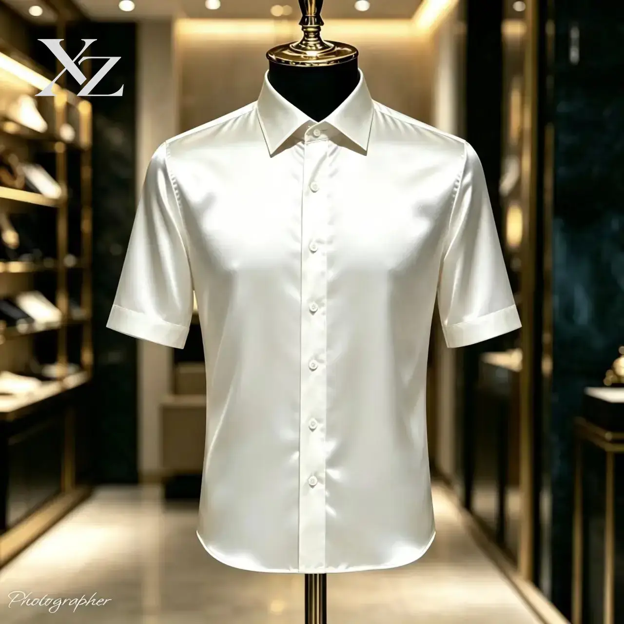 Премиальная мужская однотонная – обзор и цена Mens Satin Silk Dress Shirt