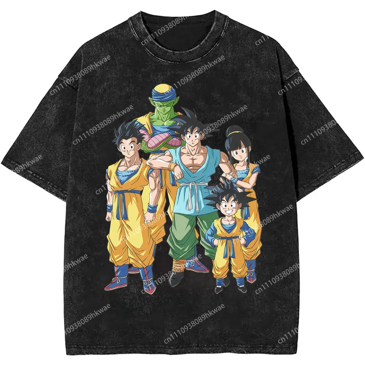 Футболка с логотипом Goku Kanj – обзор и цена Acid Wash Vintage Graphic T Shirt