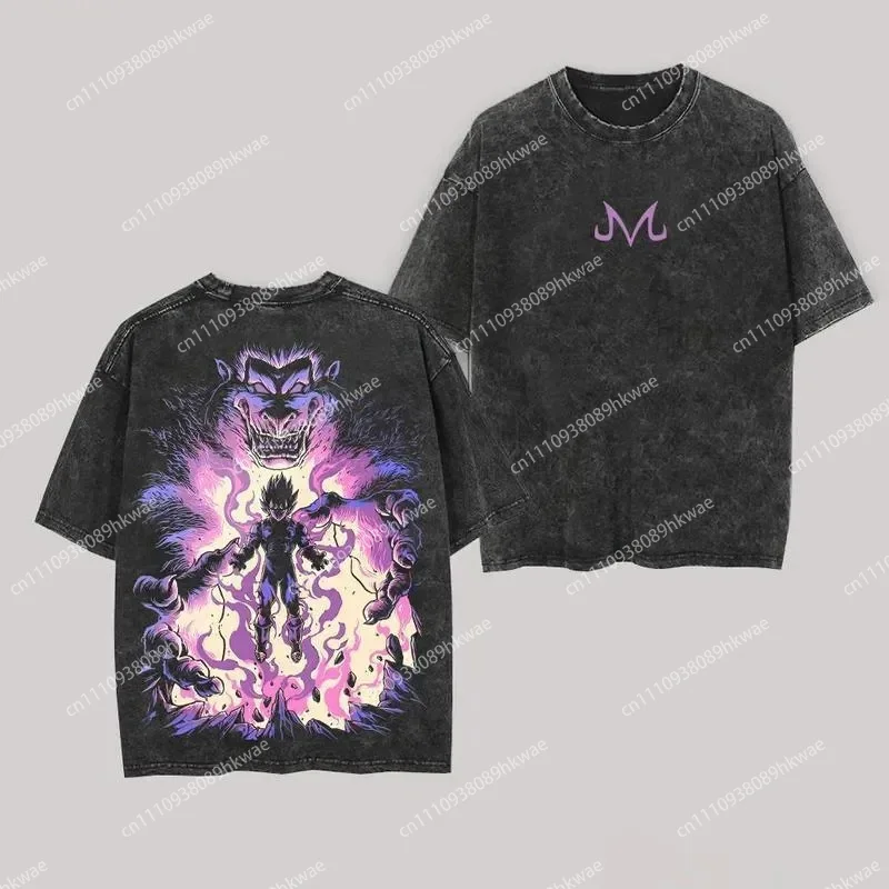 Футболка с логотипом Goku Kanj – обзор и цена Acid Wash Vintage Graphic T Shirt