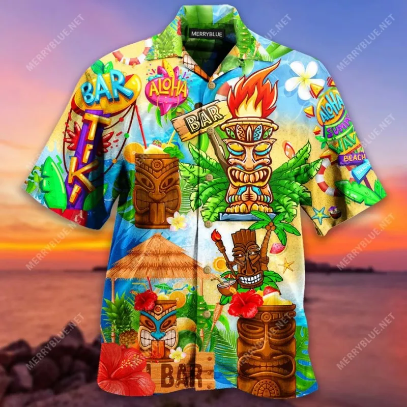Мужская летняя гавайская рубаш – обзор и цена Vintage Hawaiian Floral Shirt
